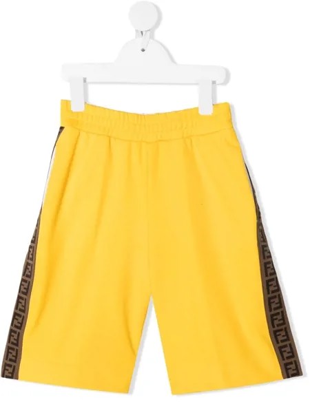 Fendi Kids шорты с логотипом