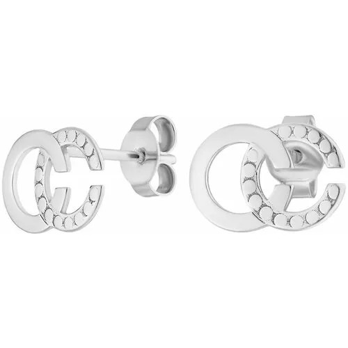 Серьги пусеты Ювелир Карат, серебро, 925 проба, , серебристый