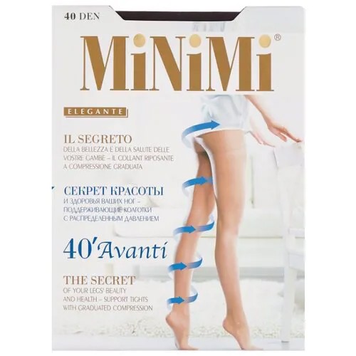 Колготки MiNiMi Avanti 40 den, размер 2-S/M, fumo (серый)