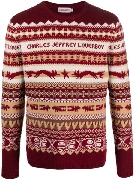 Charles Jeffrey Loverboy джемпер с круглым вырезом, красный