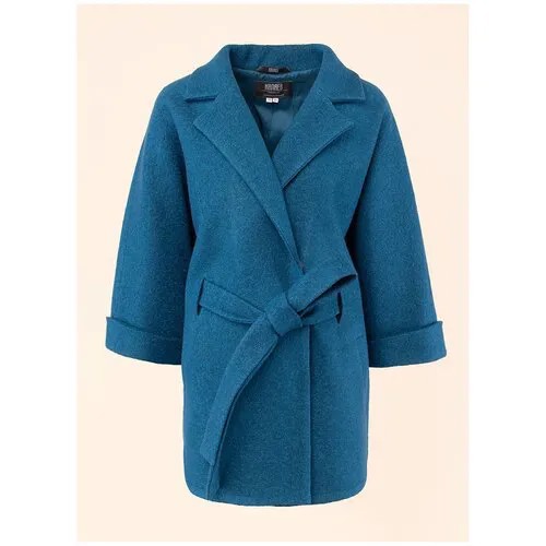 Пальто полушерстяное 87, каляев, размер 50-52, синий