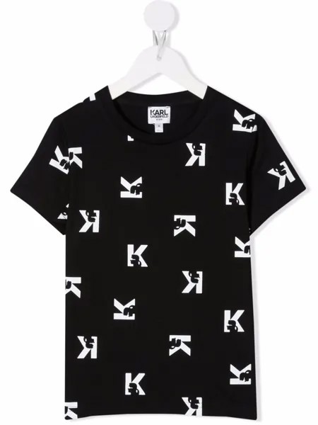 Karl Lagerfeld Kids футболка с логотипом Karl