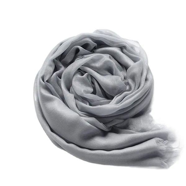 Женский бархатный тонкий шарф-Кольцо большого размера, 400 чистый кашемировый шарф 18 цветов, модный однотонный шарф для весны и лета, 100