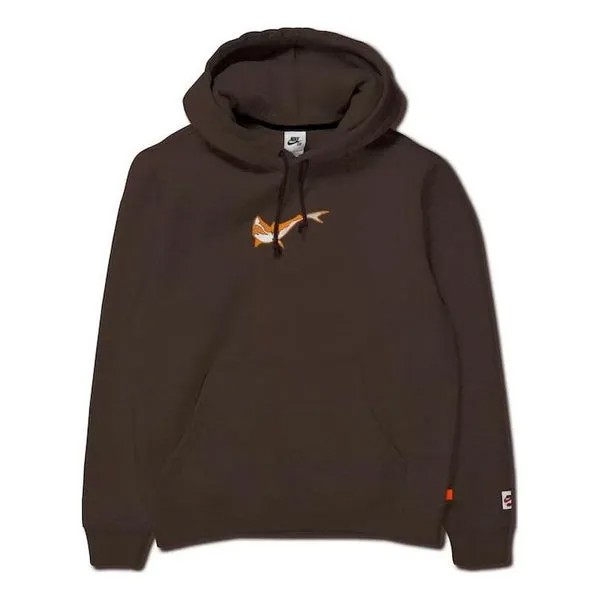 Толстовка Nike SB Orange Label x Oski Fleece Skate Hoodie 'Baroque Brown', коричневый