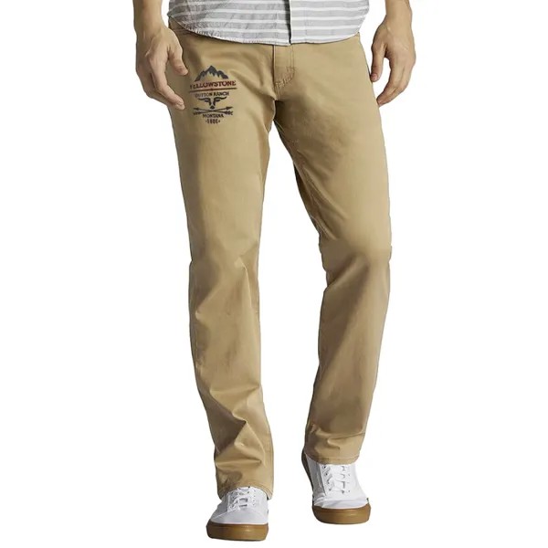 Мужские повседневные прямые брюки с принтом в стиле ретро американский Йеллоустоун