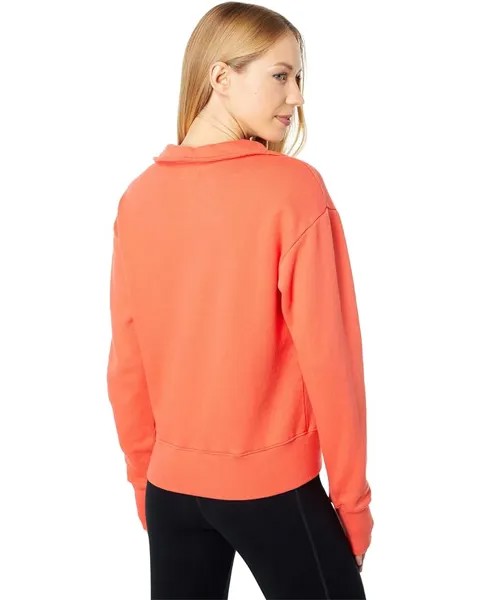 Толстовка SUNDRY Collared Sweatshirt, коралловый