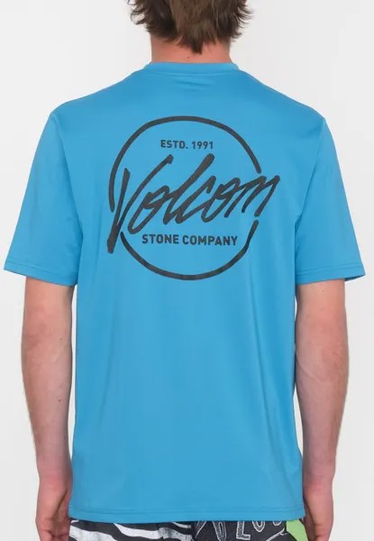 Футболка с принтом STAMP SS Volcom, цвет tidal blue