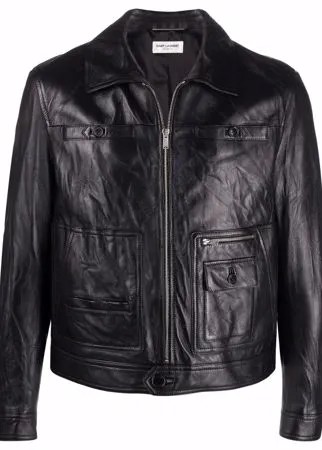 Saint Laurent leather shirt bomber jacket