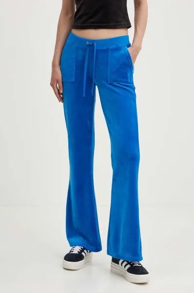 Велюровые спортивные штаны CAISA LOW RISE PANT Juicy Couture, синий