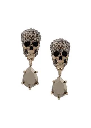 Alexander McQueen серьги с декором Skull