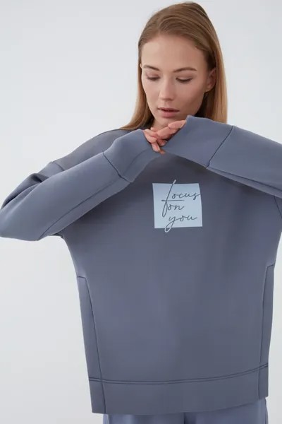 Свитшот женский ZARINA 1122518426 голубой 44