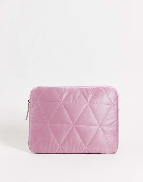 Розовая стеганая сумка для ноутбука Miss Selfridge-Розовый цвет