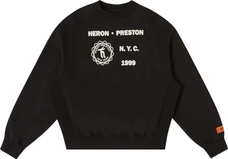 Толстовка Heron Preston Medieval Heron Crew 'Black/White', черный
