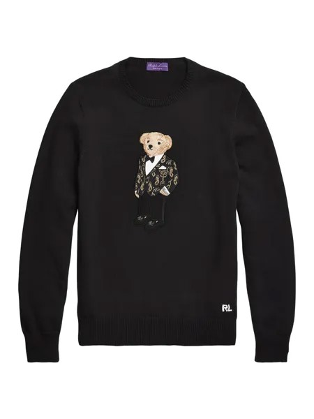 Кашемировый свитер Polo Bear Ralph Lauren Purple Label, черный