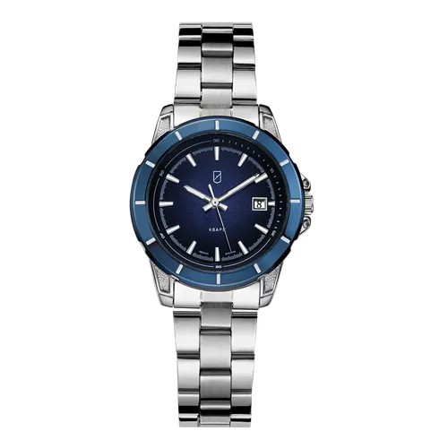 Наручные часы УЧЗ 3001B-3, синий, серебряный