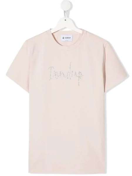 DONDUP KIDS футболка с логотипом и блестками