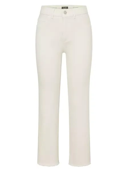 Прямые винтажные джинсы до щиколотки с высокой посадкой Patti Dl1961 Premium Denim, экрю