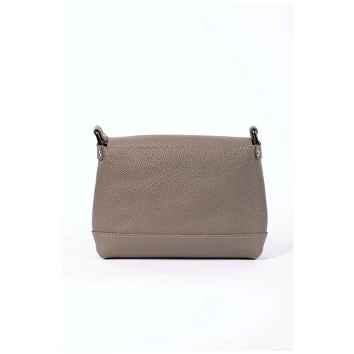 Женская сумка через плечо из натуральной кожи серо-бежевая A003 taupe grain Divalli