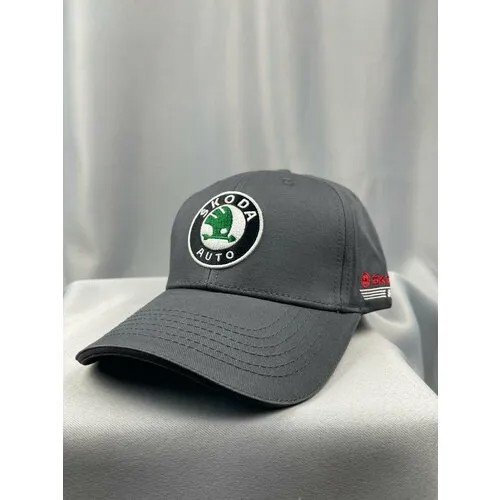 Бейсболка Skoda Бейсболка мужская SKODA Кепка ШКОДА, размер 55-58, gray