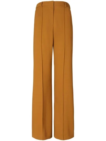 Tory Burch широкие брюки с завышенной талией, коричневый