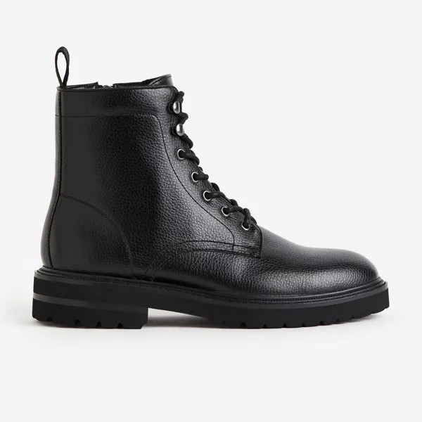 Ботинки на шнуровке H&M Low heel, черный