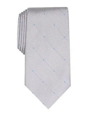 PERRY ELLIS Мужской серебряный тонкий галстук с геометрическим рисунком