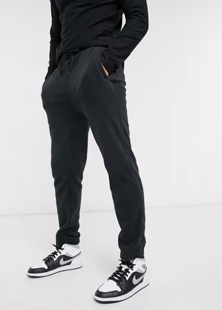 Черные флисовые спортивные джоггеры New Look-Черный цвет