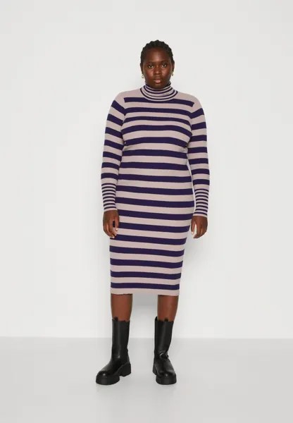 Платье Vero Moda Curve VMCMAXINE ROLLNECK CALF DRESS, Toadstool/astral Aura