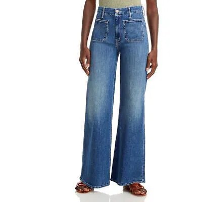 Женские синие широкие джинсы с накладными карманами и накладными карманами для мам 25 BHFO 2685