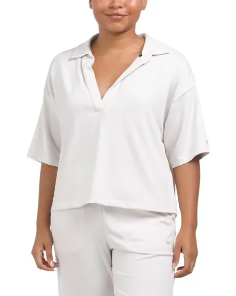 Топ с короткими рукавами и воротником Johnny Dkny Sport, цвет Sand