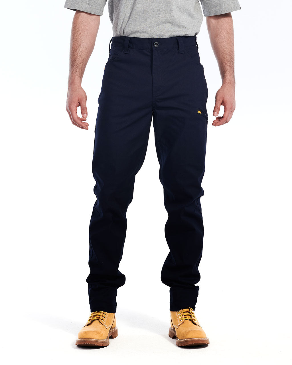 Мужские практичные рабочие брюки из эластичной парусины CAT, темно-синий