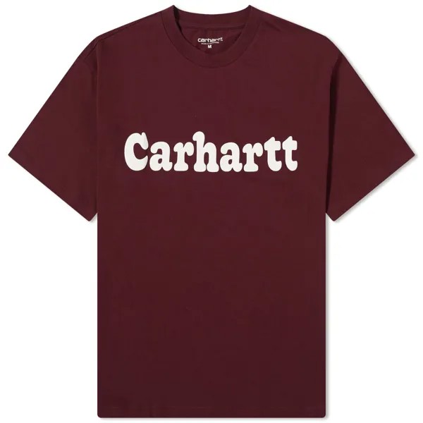 Футболка Carhartt Wip Bubbles Logo Tee, темно-красный