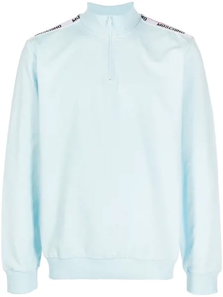 Moschino logo half-zip sweatshirt