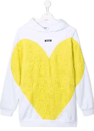 MSGM Kids худи с принтом и вышивкой