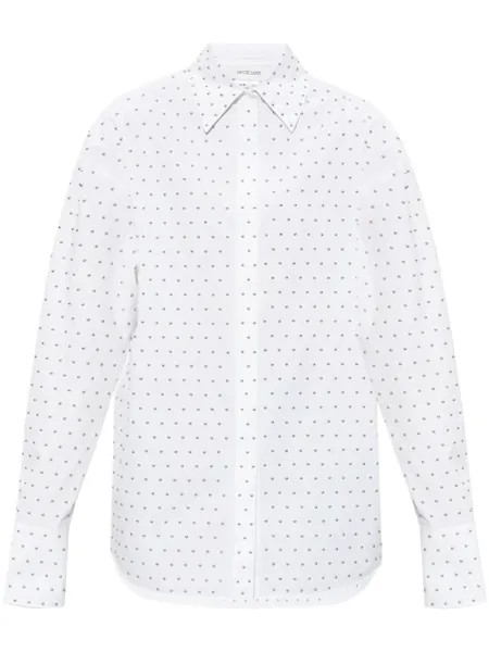Sportmax рубашка, украшенная заклепками, белый