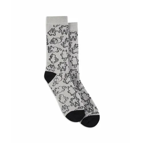 Носки RIPNDIP Ripndip, размер one size, серый/черный