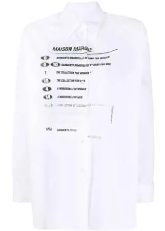 MM6 Maison Margiela рубашка с длинными рукавами и принтом