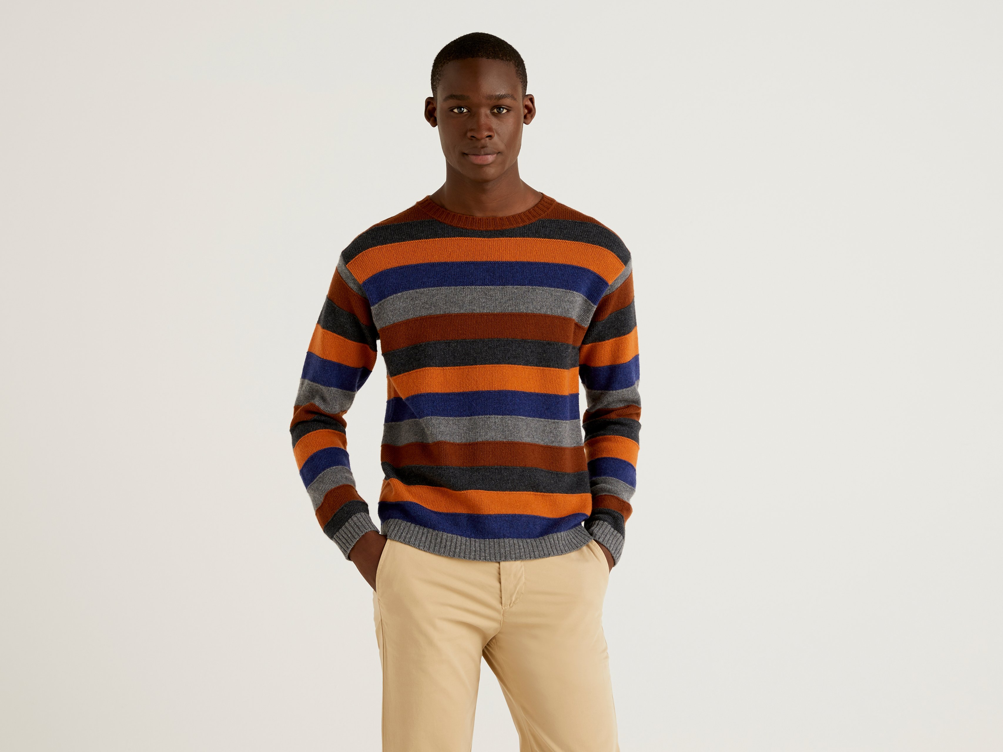 Джемпер мужской United Colors of Benetton 21A_1244K1J73 разноцветный XL