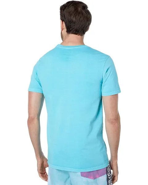 Футболка Quiksilver NERF Short Sleeve Stripe Tee, цвет Blue Curacao