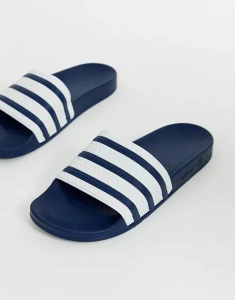 Темно-синие сандалии adidas Originals Adilette