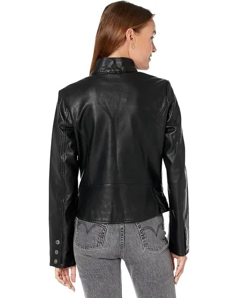 Куртка Levi's Faux Leather Buckle Racer Jacket, черный