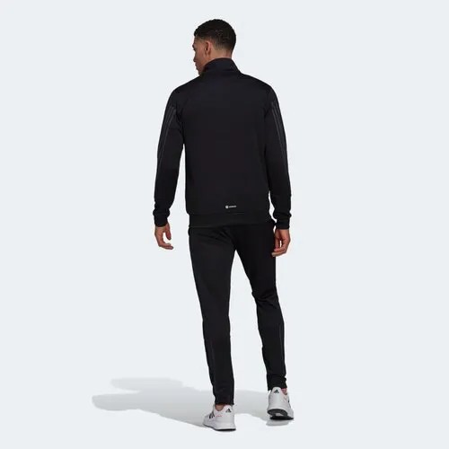 Костюм adidas, олимпийка и брюки, силуэт прилегающий, размер XXL, черный