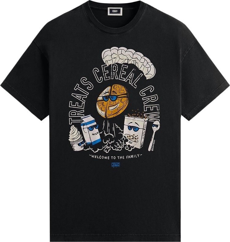 Футболка Kith Treats Cereal Crew Vintage 'Black', черный