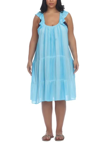 Плюс женская пляжная одежда, летняя накидка Raviya, цвет Turquoise