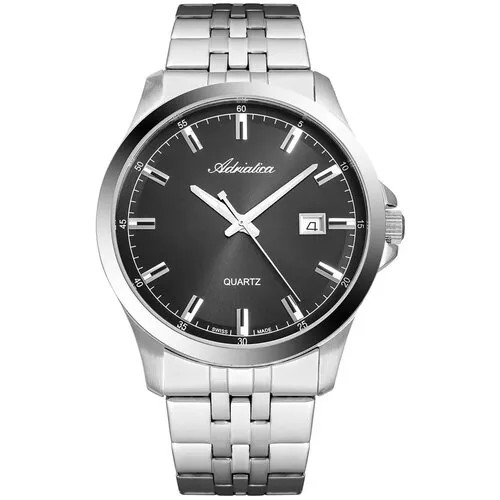 Наручные часы Adriatica мужские Premiere Наручные часы Adriatica A8304.5116Q кварцевые, серебряный, черный