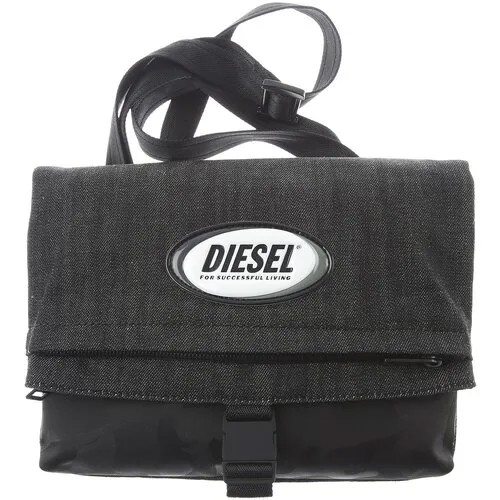 Портмоне DIESEL, текстиль, на молнии, черный