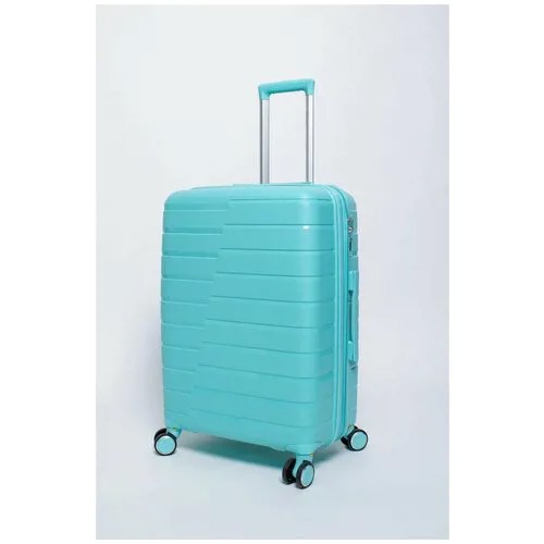 Умный чемодан Impreza, 96 л, размер L+, зеленый, бирюзовый