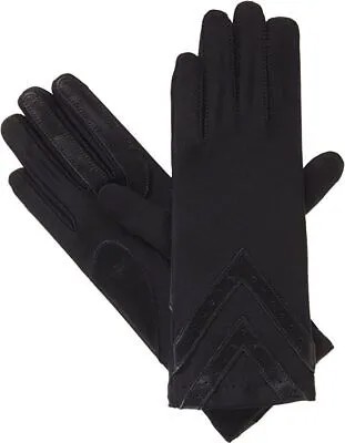 Isotoner Женские короткие перчатки из спандекса для сенсорного экрана BLK-S/M