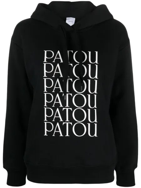 Patou худи из органического хлопка с логотипом, черный