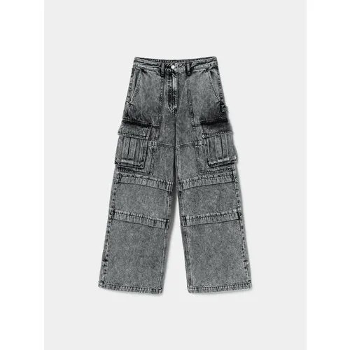 Джинсы карго  JUUN.J Acid Multi-Pocket Cargo Denim, размер XS, серый